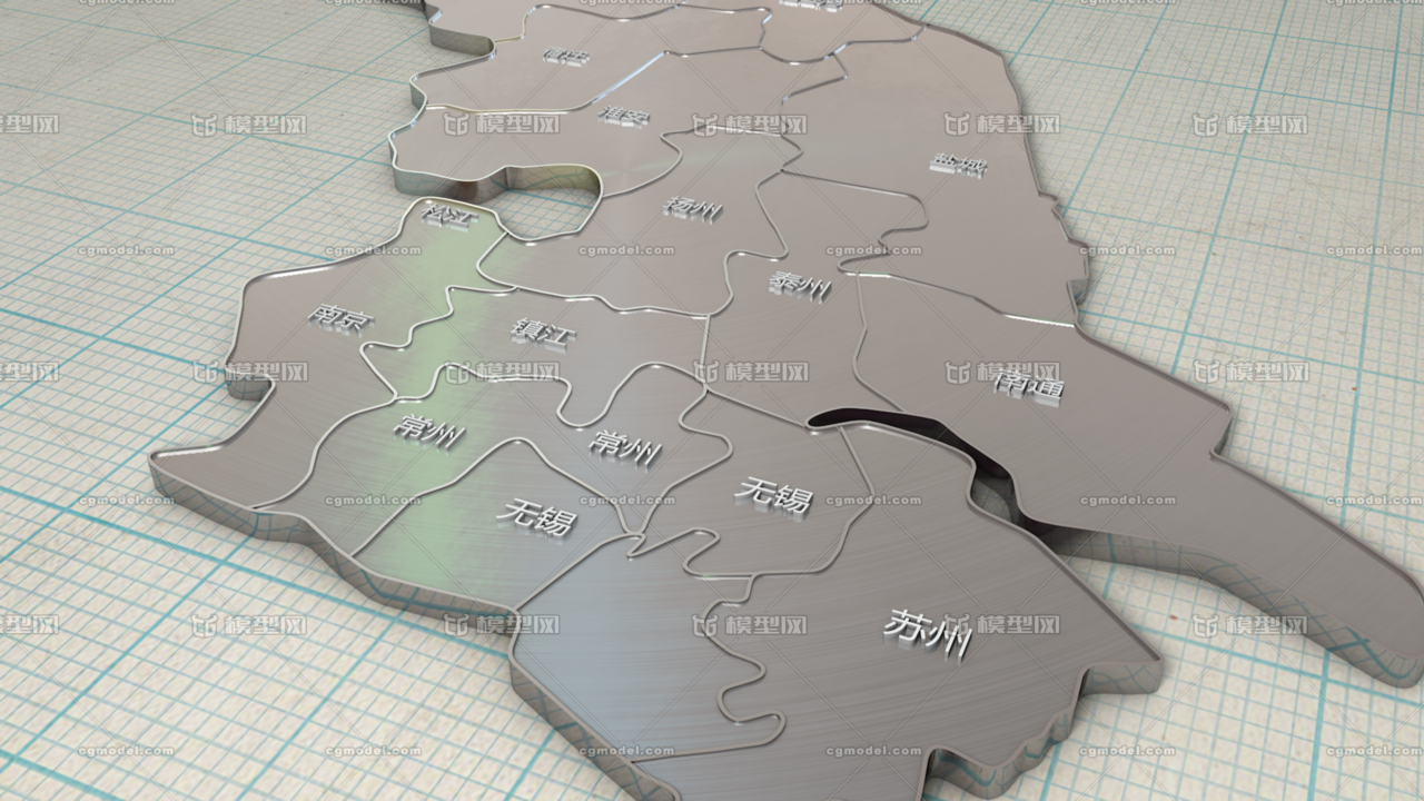 江苏省地图_深海珊瑚礁作品_场景场景部件_cg模型网