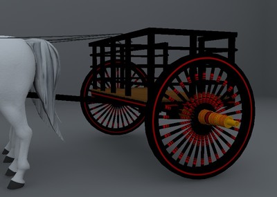 中国战国时代的马战车-冷兵器-武器-truetruepanxing-cg模型网