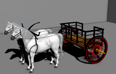 中国战国时代的马战车