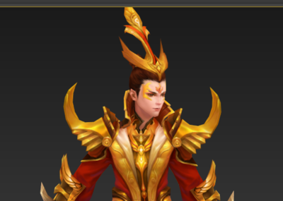 男人凤凰手绘帅哥模型次时代绑定