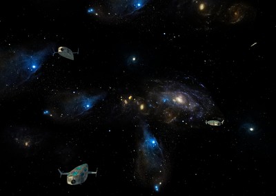 宇宙科幻星球飛船ufo動畫場景 科幻宇宙 科幻星球 未來城市 科幻未來