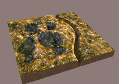 山地 地形 战壕 沙盘 (内含obj文件)模型-自然场景模型库-3ds max(.