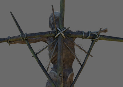 被钉在十字架上的干尸 十字架刑 简模刑具 木乃伊 【次世代】刑罚