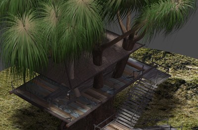 海岛树屋tree house树房子大树木屋泰山树屋丛林房屋树上木屋野外生存