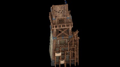 古代防御塔建造模型-古代场景模型库-3ds Max(.max)模型下载-cg模型网