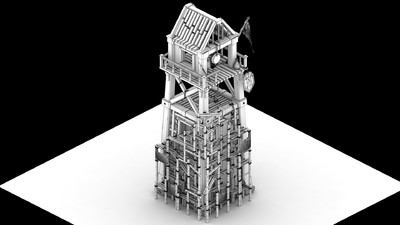 古代防御塔建造模型-古代场景模型库-3ds Max(.max)模型下载-cg模型网