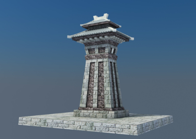 汉阙 汉代建筑 汉阙模型 汉代构件 汉代_艾菲尔设计作品_场景场景部件