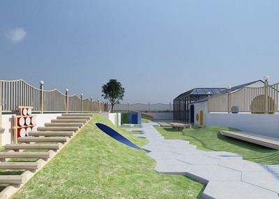 幼儿园屋顶 足球场 游乐场 植物园地 早教中心 小学 学校 屋面设计