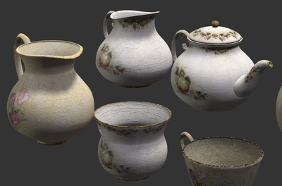 多种瓷器陶罐陶器花瓶器皿茶壶古董文物茶具夜壶青花瓷器景德镇瓷器