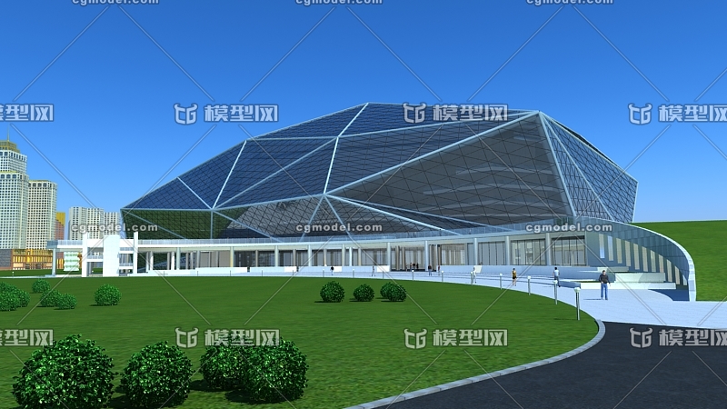 沈阳盛京大剧院模型-里程碑模型库-3ds max(.max)模型下载-cg模型网