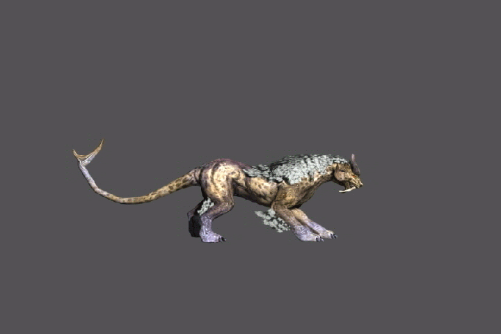 次世代豹子远古生物长牙豹子花豹