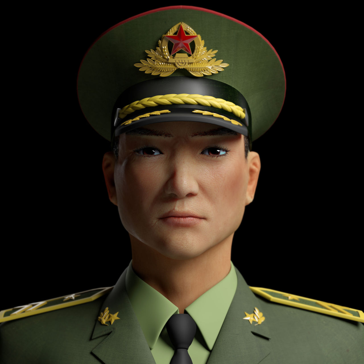 国庆啦,中国军人_daixiaoyu作品_角色/人物/生物_cg模型网