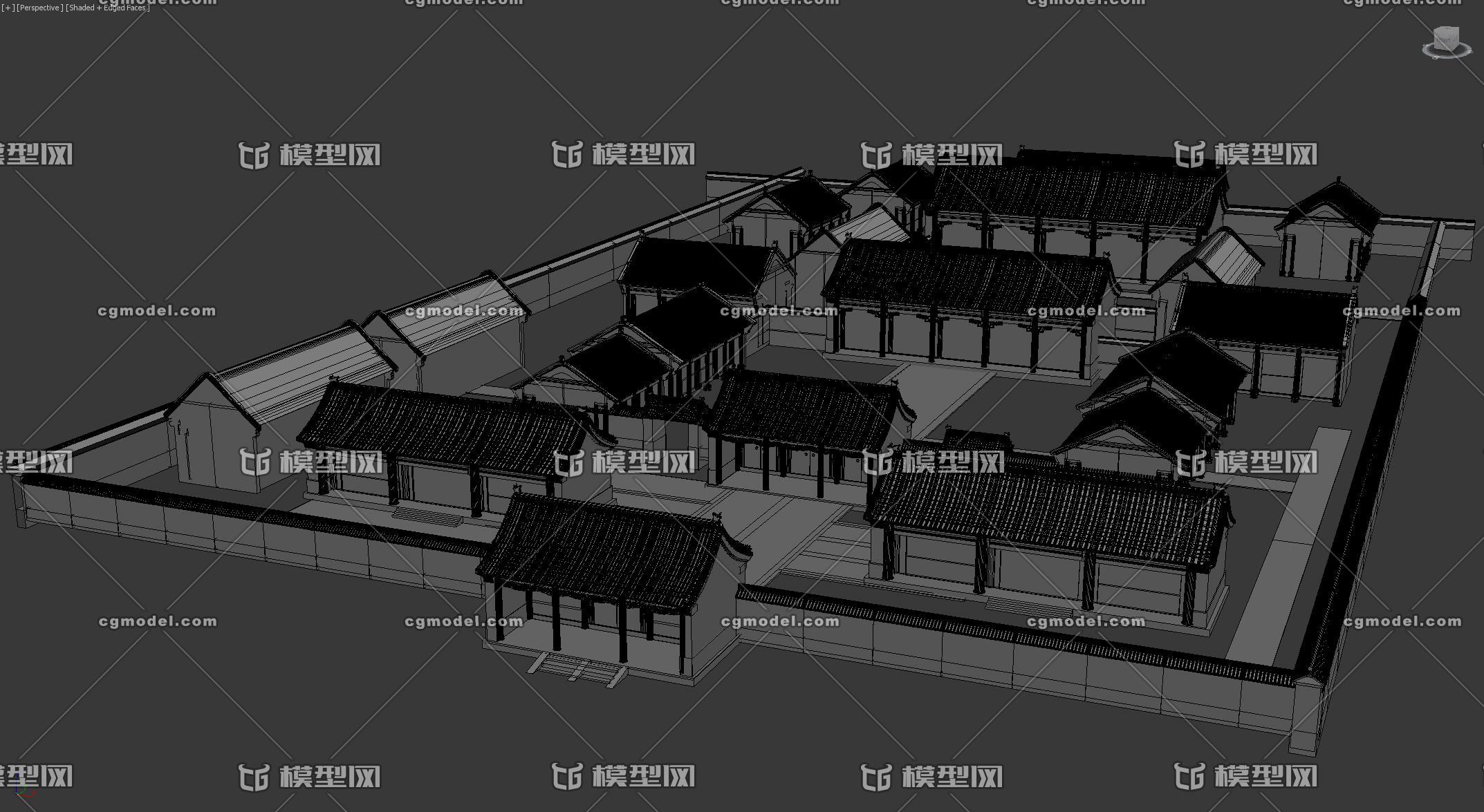 一组古代建筑模型-古代场景模型库-3ds Max(.max)模型下载-cg模型网