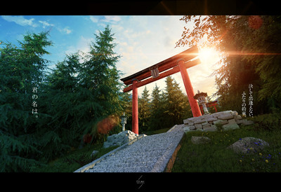 youname你的名字神社入口场景