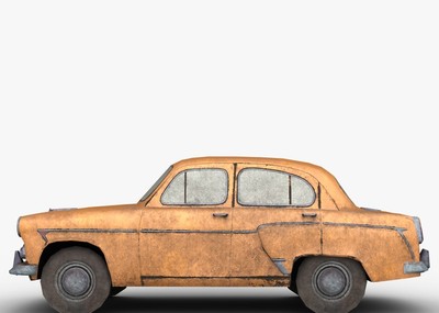 汽车 破旧汽车 旧车 废弃车辆 停车场旧车 卡通小车 卡通小轿车 破旧