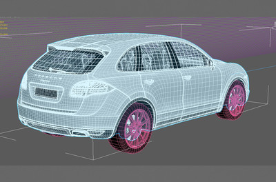 保時捷suv汽車3d模型