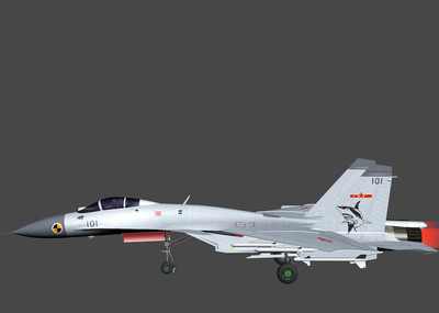 歼15重型舰载战斗机 歼-15 j-15  虚拟现实模型 面数少 带机舱飞行员