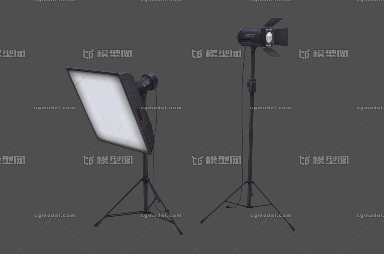 手绘摄影棚灯具 灯光设备模型-摄像设备模型库-3ds Max(.max)模型下载-cg模型网