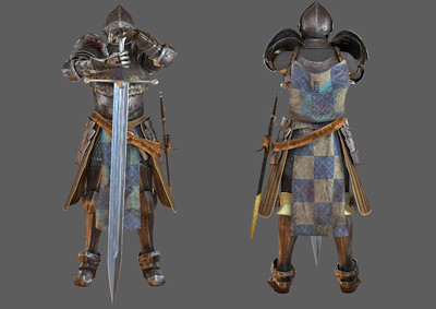 pbr骑士盔甲 中世纪骑士铠甲 欧洲铠甲 骑士重甲 全身盔甲 哥特式铠甲