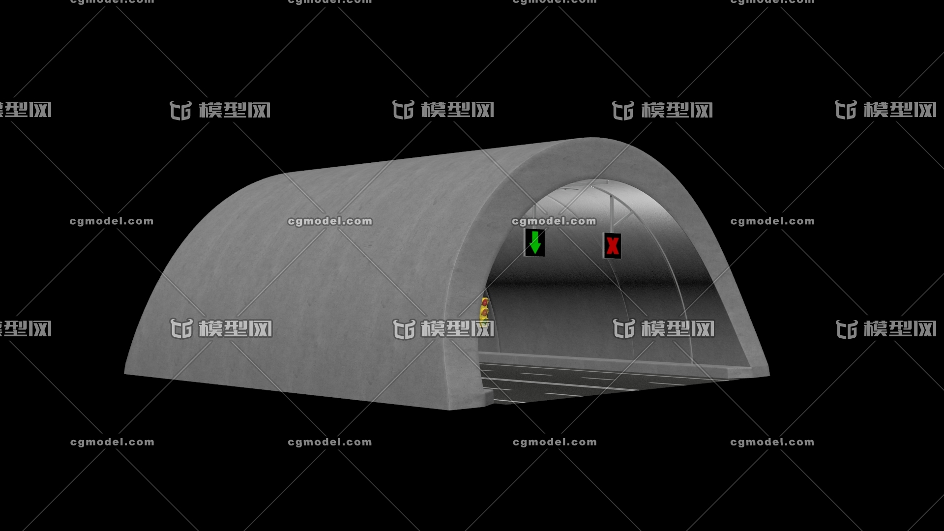 公路,高速,隧道_叶子荢作品_场景现代场景_cg模型网