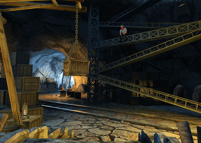 矿洞 矿山车(带动画)-主题矿洞过山车-采矿队作业动画-三星堆考古