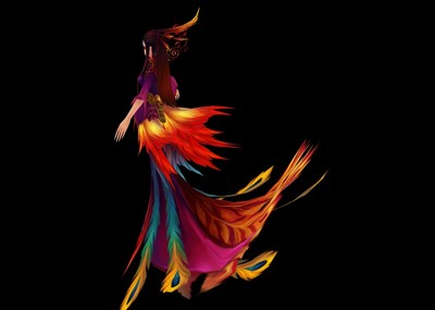 四大神兽仙兽朱雀神鸟凤女朱雀女