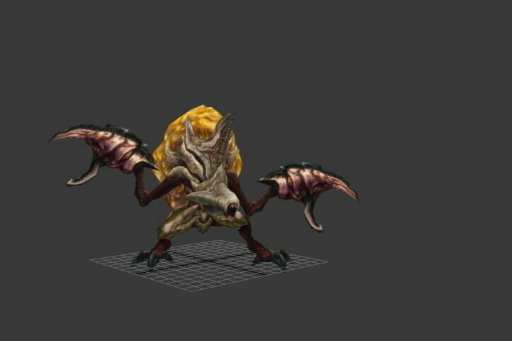 一个自爆怪物,怪物,动画,绑定,动作,僵尸虫,怪兽,简模,****