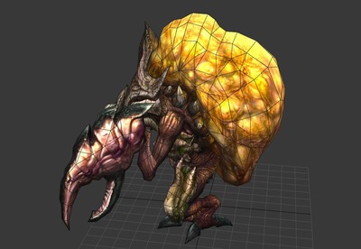 一个自爆怪物,怪物,动画,绑定,动作,僵尸虫,怪兽,简模,****