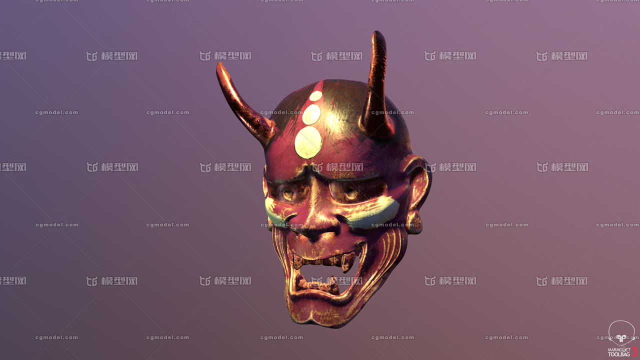 次时代,面具,天狗面具,pbr,4k贴图,高模,渲染