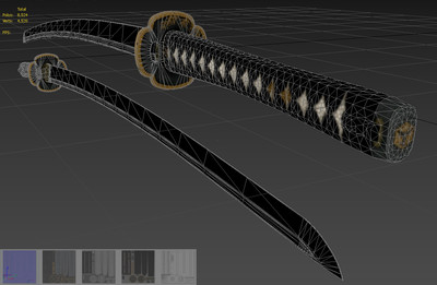 高质量 武士刀 次世代日本刀 太刀 超写实 刀剑 pbr 冷兵器 古代兵器