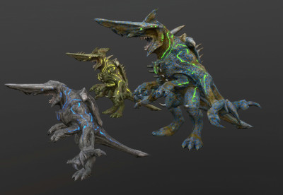 简模升级版-镰刀头 环太平洋  三级怪兽knifehead 科幻 外星怪物