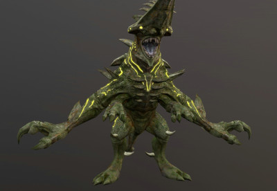 简模升级版-镰刀头 环太平洋  三级怪兽knifehead 科幻 外星怪物