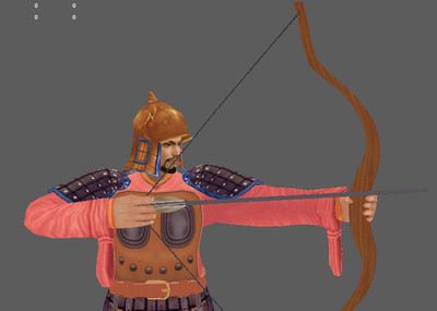 古代将军 士兵 射箭男人 古人陆步兵 北魏唐朝代 武士 游戏模型 帅