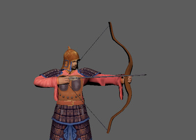 古代将军 士兵 射箭男人 古人陆步兵 北魏唐朝代 武士 游戏模型 帅