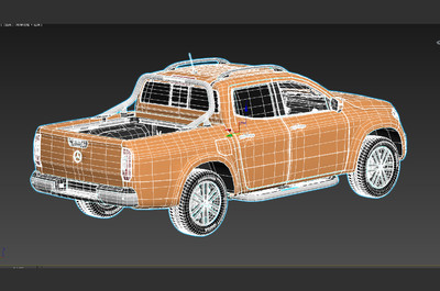 奔馳皮卡車3d模型_abinbin123作品_車輛皮卡_cg模型網