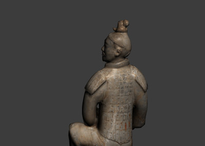 跪射俑 秦跪射俑  秦始皇兵马俑 虚拟现实3d简模