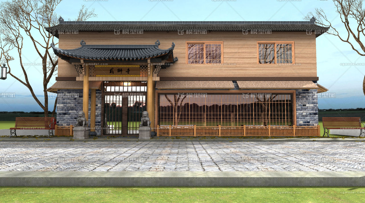 古建外立面中式传统建筑寺庙