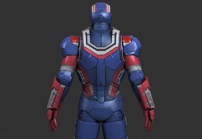 简模钢铁爱国者【带绑定】 一比一手_436437作品_人物机器人/机甲_cg