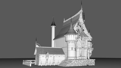 习作--场景模型 西方偏写实魔幻场景模型-古代场景模型库-Maya(.ma/.mb)模型下载-cg模型网