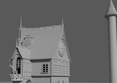 习作--场景模型 西方偏写实魔幻场景模型-古代场景模型库-Maya(.ma/.mb)模型下载-cg模型网