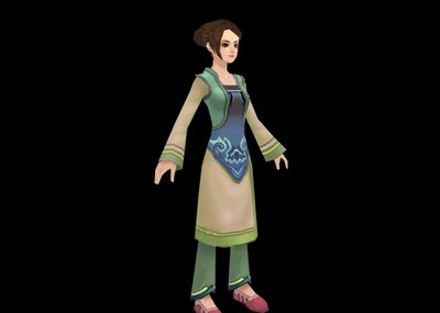 卡通古代人物丫鬟丫环仆人女仆老板娘大姐姐妇女