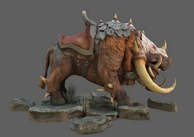 次世代 坐骑 野猪坐骑 高质量写实 pbr 骑宠 宠物 跟班 怪物设计 boss