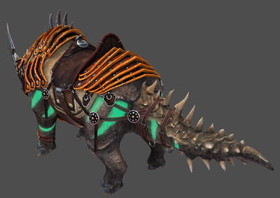 次世代 犀牛坐骑 高质量写实 pbr 骑宠 宠物 跟班 怪物设计 boss 游戏