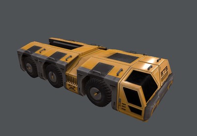 写实精简 星际采矿车 次世代工程车 运输车辆