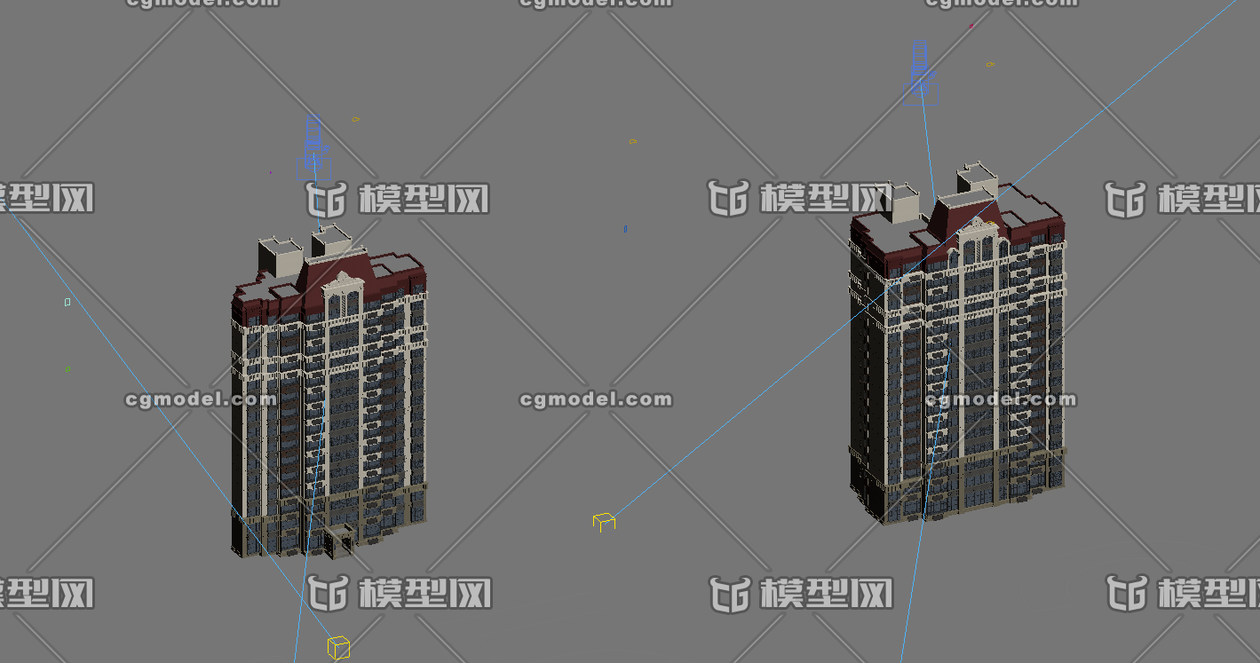 恒大 住宅模型模型-私人住宅模型库-3ds Max(.max)模型下载-cg模型网