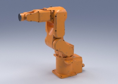 工业机器人机械臂4k贴图