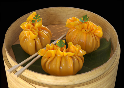 中国传统美食小吃包子饺子蒸饺窝窝头手工面食