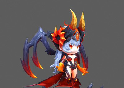 卡通小魔女 火系精灵