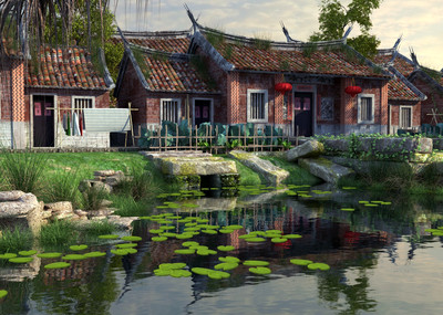 古代房子,农家院_mr1作品_场景古代场景_cg模型网