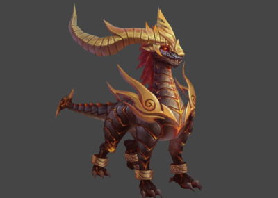 炎魔,火魔,熔岩怪物,火元素,熔岩兽,岩_cg盐巴作品